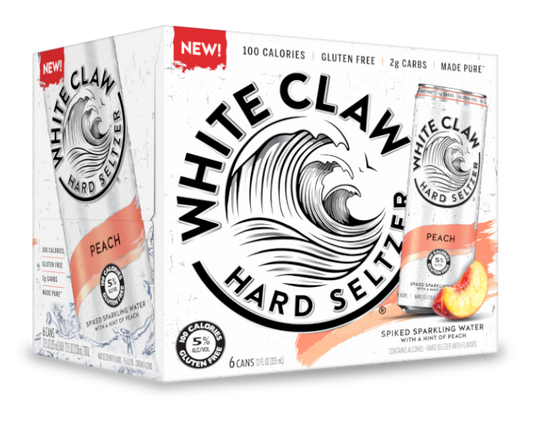 White Claw Hard Seltzer Peach 12oz 6-Pack Can