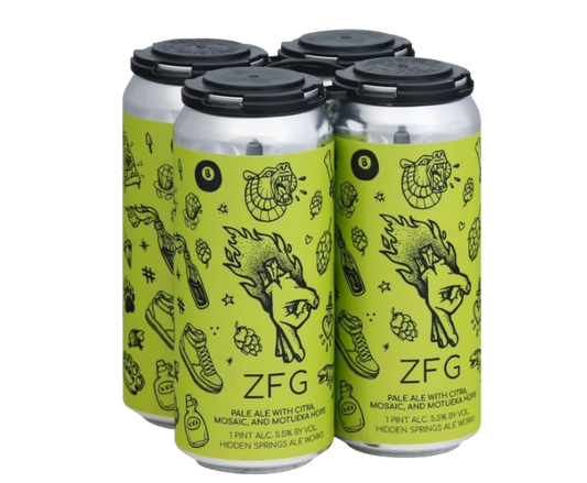 Hidden Springs Ale Works ZFG 16oz 4-Pack Can