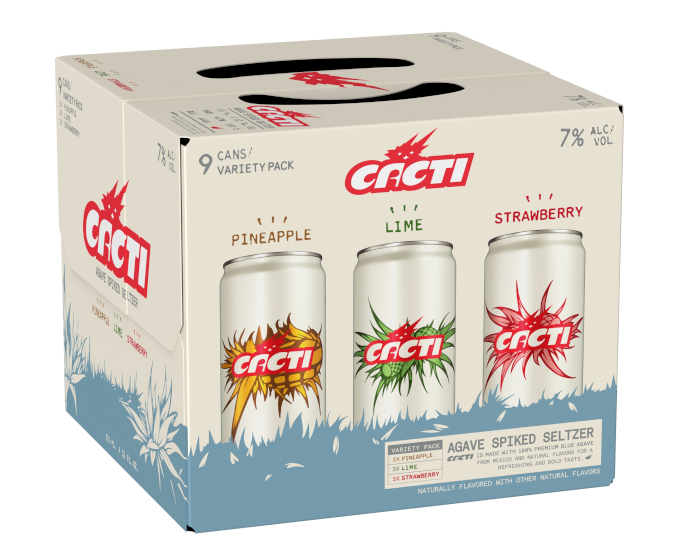 Cacti Agave Spiked Seltzer Variety 12oz 9-Pack Can