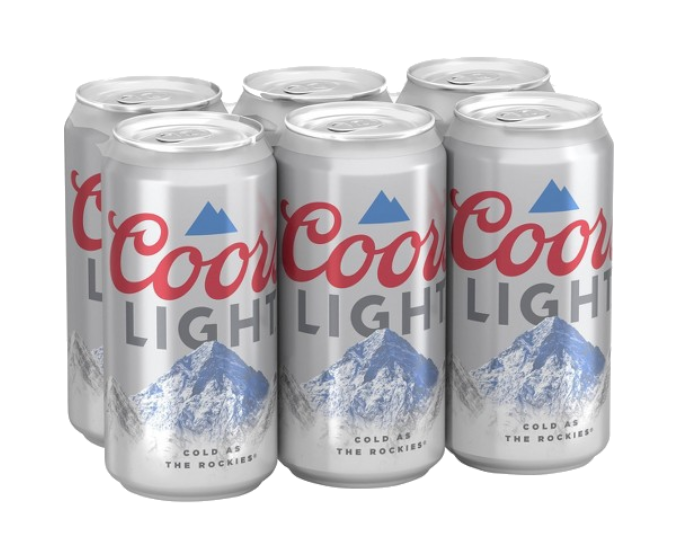 Coors Light 12oz 6 Pack Can No Barcode