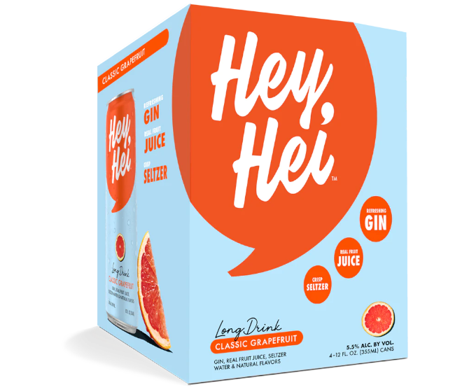 Hey Hei Long Drink Classic Grapefruit 4-Pack Can