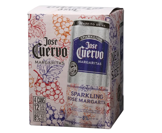 Jose Cuervo Sparkling Rose Margarita 355ml 4-Pack Can