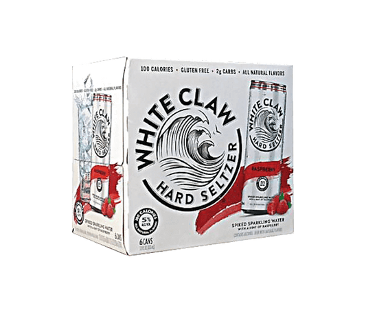 White Claw Hard Seltzer Raspberry 12oz 6-Pack Can