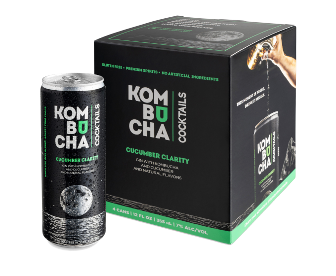 Elevated Kombucha Cucumber Clarity 12oz 4-Pack Can