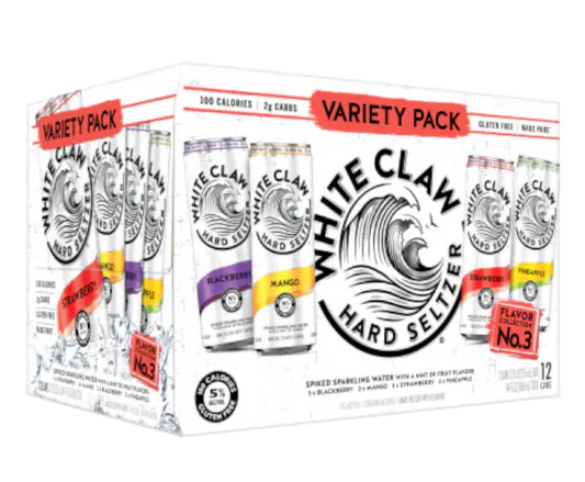 White Claw Hard Seltzer Variety Pack # 3 12-Pack Can