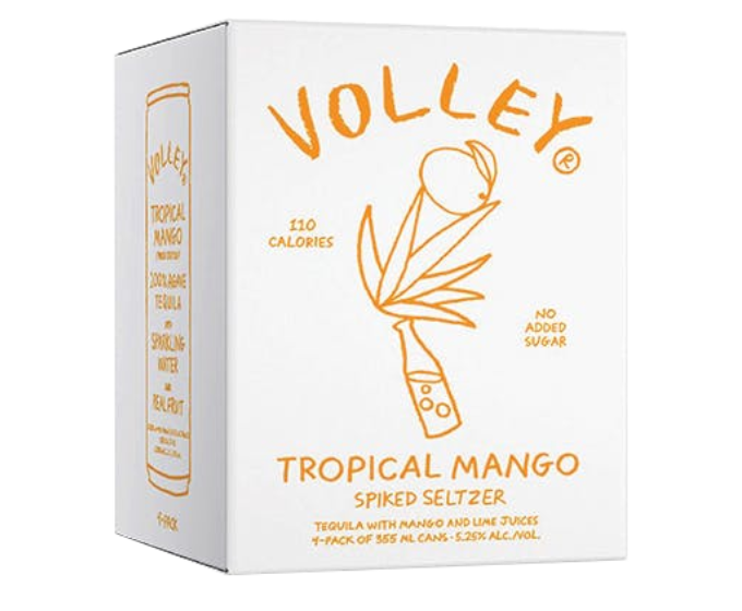 Volley Tropical Mango 12oz 4-Pack Can