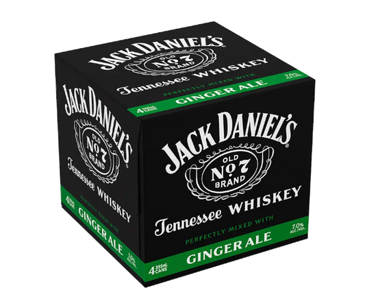 Jack Daniels Tennessee Whiskey & Ginger 12oz 4-Pack Can
