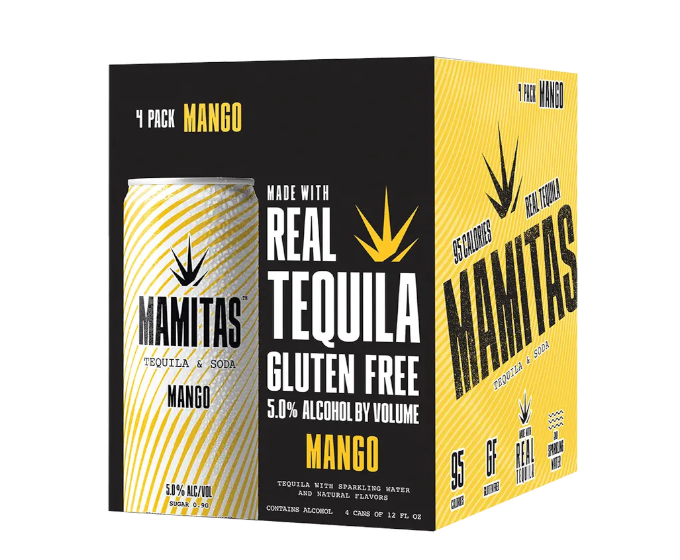 Mamitas Tequila & Soda Mango 12oz 4-Pack Can