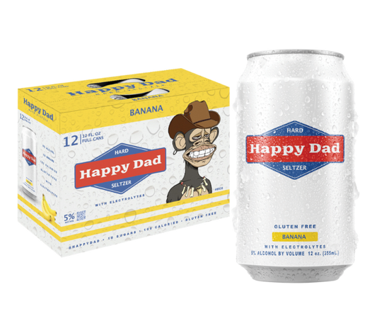 Happy Dad Hard Seltzer Banana 12oz 12-Pack Can