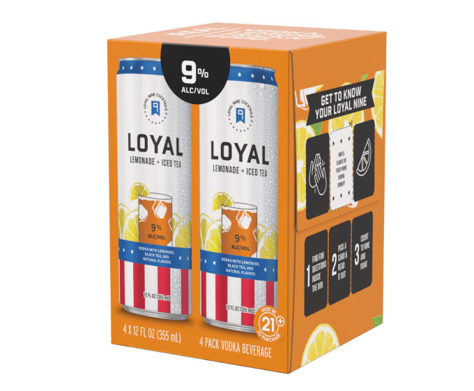 Loyal 9 lemonade & Iced Tea 355ml 4-Pack Can