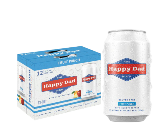 Happy Dad Hard Seltzer Fruit Punch 12oz 12-Pack Can