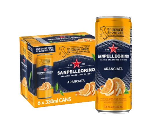 San Pellegrino Aranciata 330ml 6-Pack Can