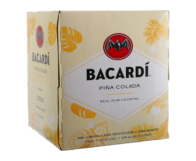 Bacardi Pina Colada Cocktail 355ml 4-Pack Can