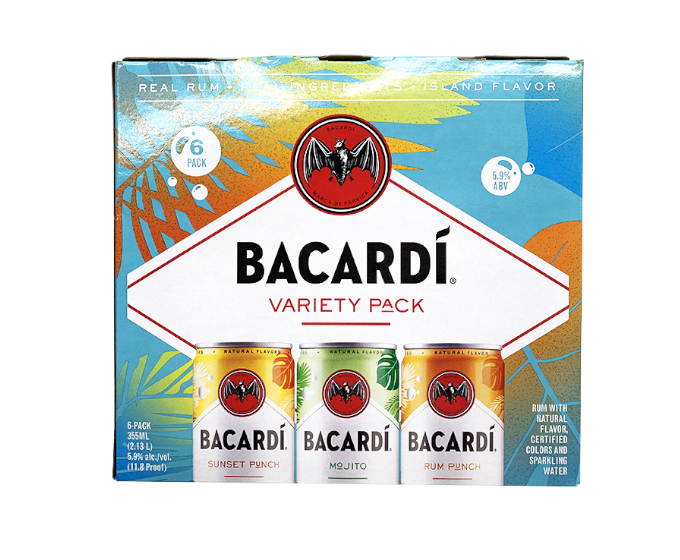 Bacardi Assorted Variety Pack 355ml 6-Pack Can