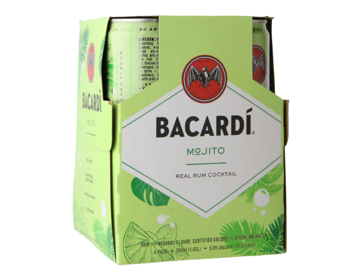 Bacardi Mojito Cocktail 355ml 4-Pack Can