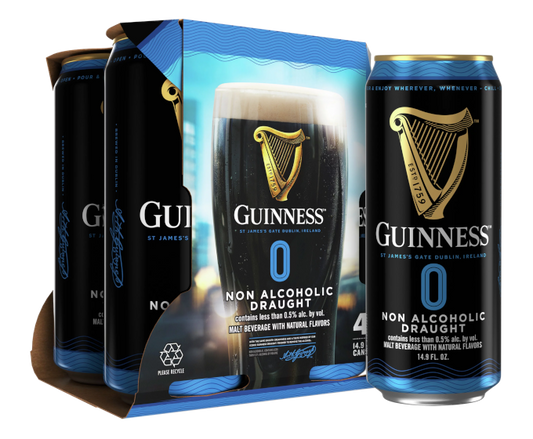 Guinness Draught Stout Zero NA 14.9oz 4-Pack Can