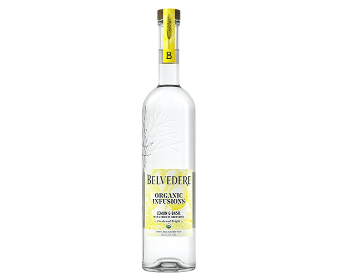 Belvedere Organic Infusions Lemon And Basil  750ml