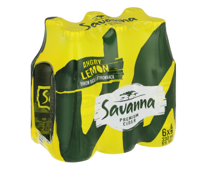 Savanna Angry Lemon Premium 330ml 6-Pack Bottle