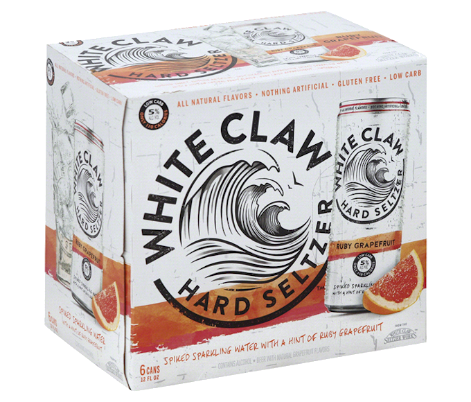 White Claw Hard Seltzer Ruby Grapefruit 12oz 6-Pack Can
