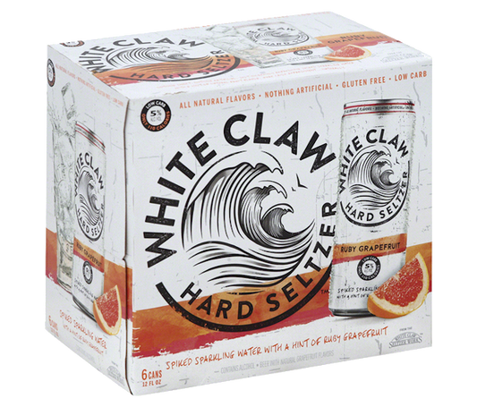 White Claw Hard Seltzer Ruby Grapefruit 12oz 6-Pack Can