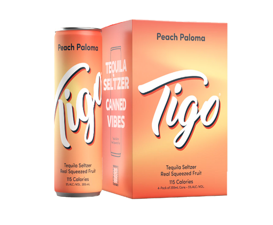 Tigo Peach Paloma Tequila 355ml 4-Pack Can (DNO P4)