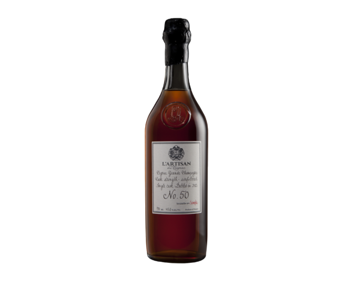 L Artisan Du Cognac No 50 750ml (2012 Bottled #153/485) Label Peel