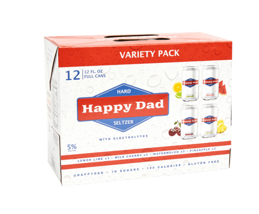 Happy Dad Hard Seltzer Variety 12oz 12-Pack Can