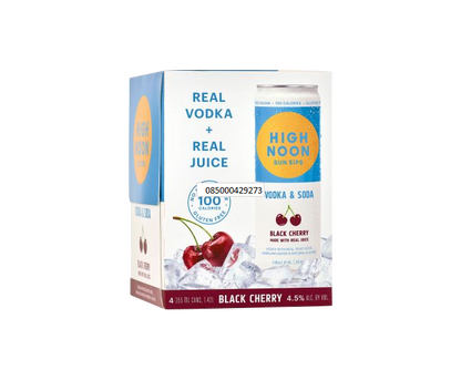 High Noon Vodka & Soda Black Cherry 12oz 4-Pack Can (DNO P2)