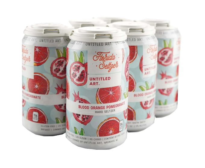 Untitled Art Florida Seltzer Blood Orange Pomegranate 12oz 6-Pack Can