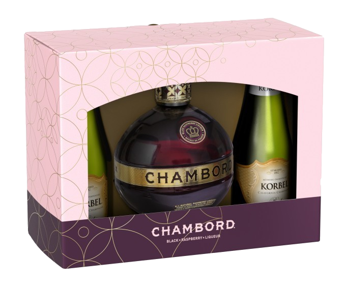 Chambord Gift Set 375ml (With 2 Korbel 187mls)