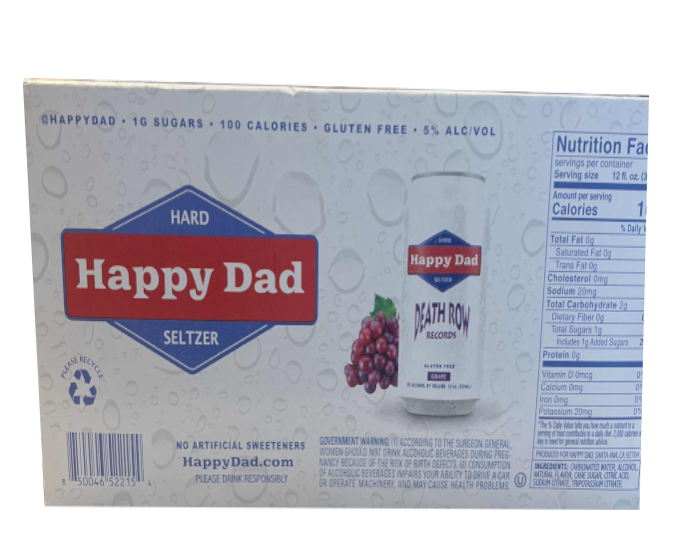 Happy Dad Hard Seltzer Grape Death Row 12oz 12-Pack Can