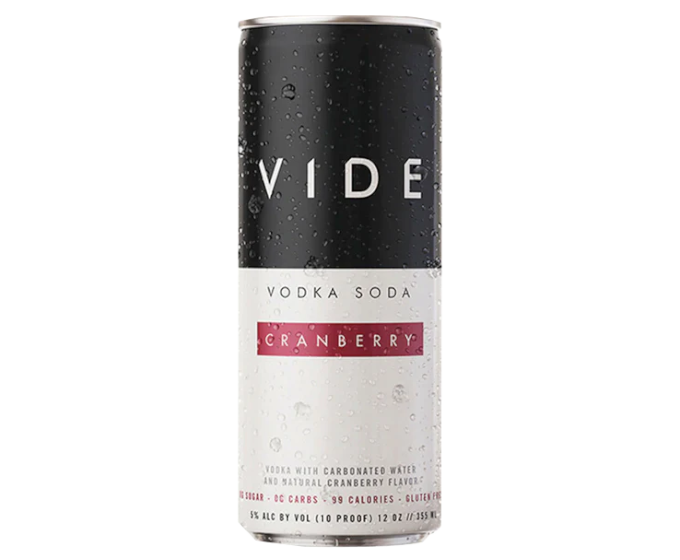 Vide Cranberry Vodka Soda 12oz Single Can