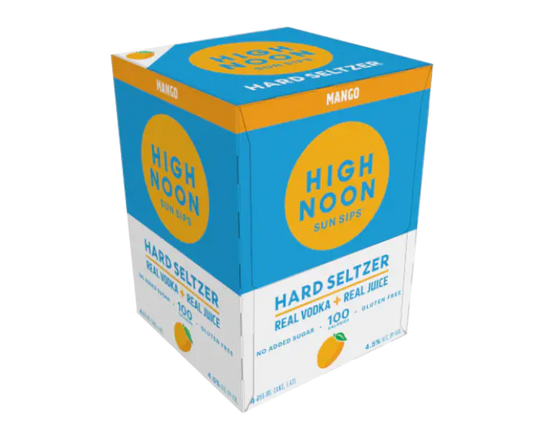 High Noon Vodka & Soda Mango 12oz 4-Pack Can (DNO P2)
