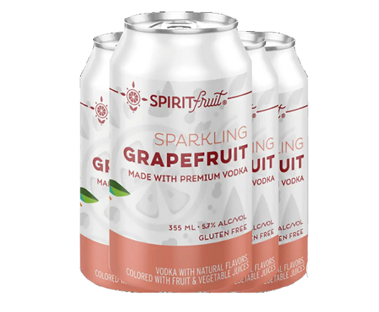 Spiritfruit Grapefruit Vodka and Sparkling Juice 12oz 4-Pack Can