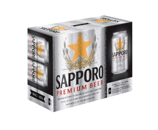 Sapporo Premium 12oz 12-Pack Can
