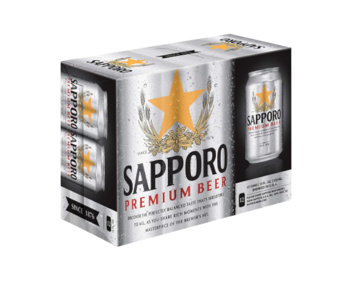 Sapporo Premium 12oz 12-Pack Can