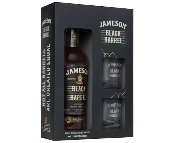 Jameson Black Barrel Gift Set 750ml (With 2 Glasses)