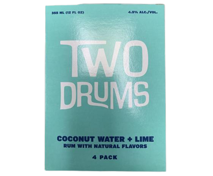Two Drums Original Coconut Water Lime 12oz 4-Pack Can