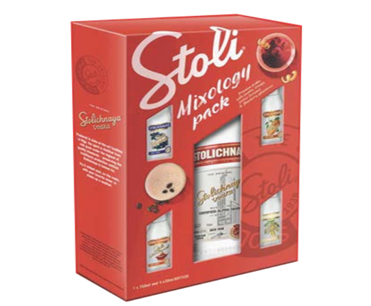 Stolichnaya Mixology Pack 750ml (With 4-50mls)