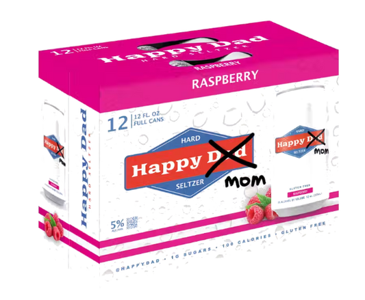 Happy Dad Hard Seltzer Happy Mom Raspberry 12oz 12-Pack