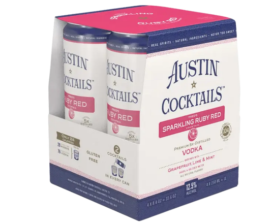 Austin Sparkling Ruby Red 8.4oz 4-Pack Can